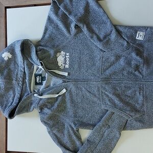 Roots | Gray Zip-Up Hoodie - XS
